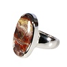 Zilveren ring agaat (kant) maat 17 | ovaal 2,3 x 1,1 cm Zilveren ring agaat (kant) maat 17 | ovaal 2,3 x 1,1 cm
