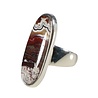 Zilveren ring agaat (kant) maat 17 1/2 | ovaal 2,8 x 0,9 cm Zilveren ring agaat (kant) maat 17 1/2 | ovaal 2,8 x 0,9 cm