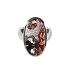 Zilveren ring agaat (kant) maat 18 | ovaal 2,4 x 1,3 cm Zilveren ring agaat (kant) maat 18 | ovaal 2,4 x 1,3 cm
