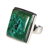 Zilveren ring chrysocolla (drusy) maat 18 1/2 | rechthoek 2,3 x 1,9 cm Zilveren ring chrysocolla (drusy) maat 18 1/2 | rechthoek 2,3 x 1,9 cm