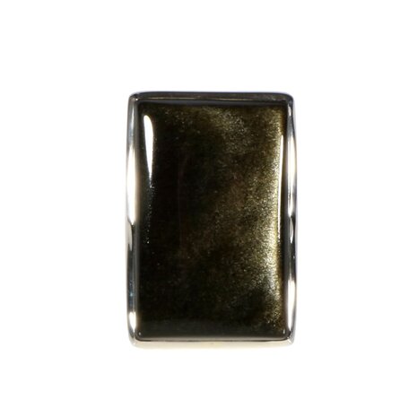 Zilveren ring goud obsidiaan maat 19 1/2 | ovaal 2,7 x 1,7 cm Zilveren ring goud obsidiaan maat 19 1/2 | ovaal 2,7 x 1,7 cm