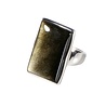 Zilveren ring goud obsidiaan maat 19 1/2 | ovaal 2,7 x 1,7 cm Zilveren ring goud obsidiaan maat 19 1/2 | ovaal 2,7 x 1,7 cm