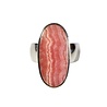 Zilveren ring rhodochrosiet maat 19  | ovaal 2,7 x 1,2 cm Zilveren ring rhodochrosiet maat 19  | ovaal 2,7 x 1,2 cm