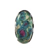 Zilveren ring robijn in fuchsiet maat 18 | ovaal 3,1 x 1,6 cm Zilveren ring robijn in fuchsiet maat 18 | ovaal 3,1 x 1,6 cm