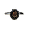 Zilveren ring rookkwarts maat 18 | ovaal facet 10 x 8 mm Zilveren ring rookkwarts maat 18 | ovaal facet 10 x 8 mm