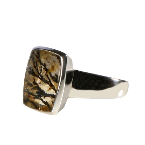 Zilveren ring golden healer (limonietkwarts) maat 19 | rechthoek 1,4 x 1 cm Zilveren ring golden healer (limonietkwarts) maat 19 | rechthoek 1,4 x 1 cm