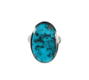 Zilveren ring turkoois met pyriet maat 17 (licht verstelbaar)| ovaal 2,4 x 1,5 cm Zilveren ring turkoois met pyriet maat 17 (licht verstelbaar)| ovaal 2,4 x 1,5 cm