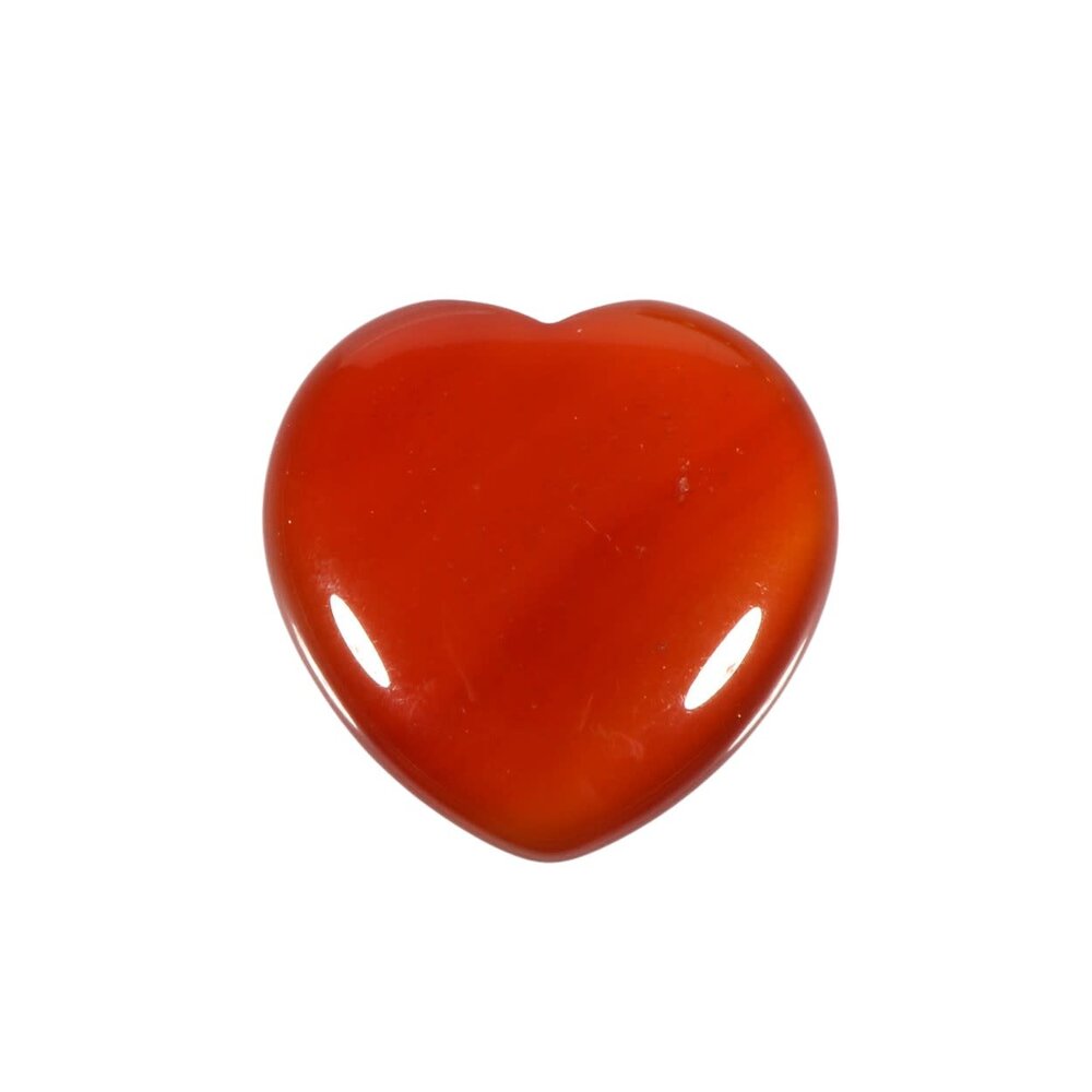 Carneool edelsteen hart 3 cm