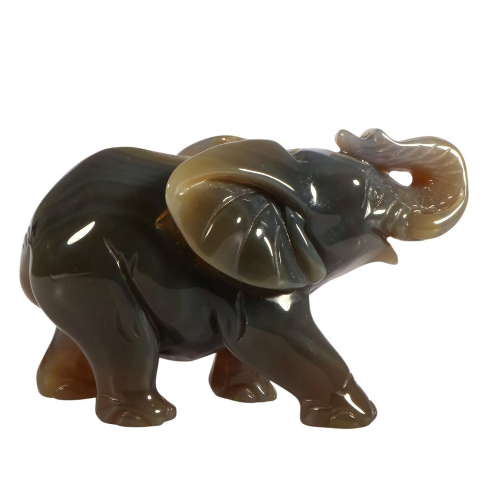 Agaat olifant 8,3 x 12,7 x 6,3 cm | 576 gram