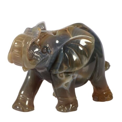 Agaat olifant 8,3 x 12,7 x 6,3 cm | 576 gram