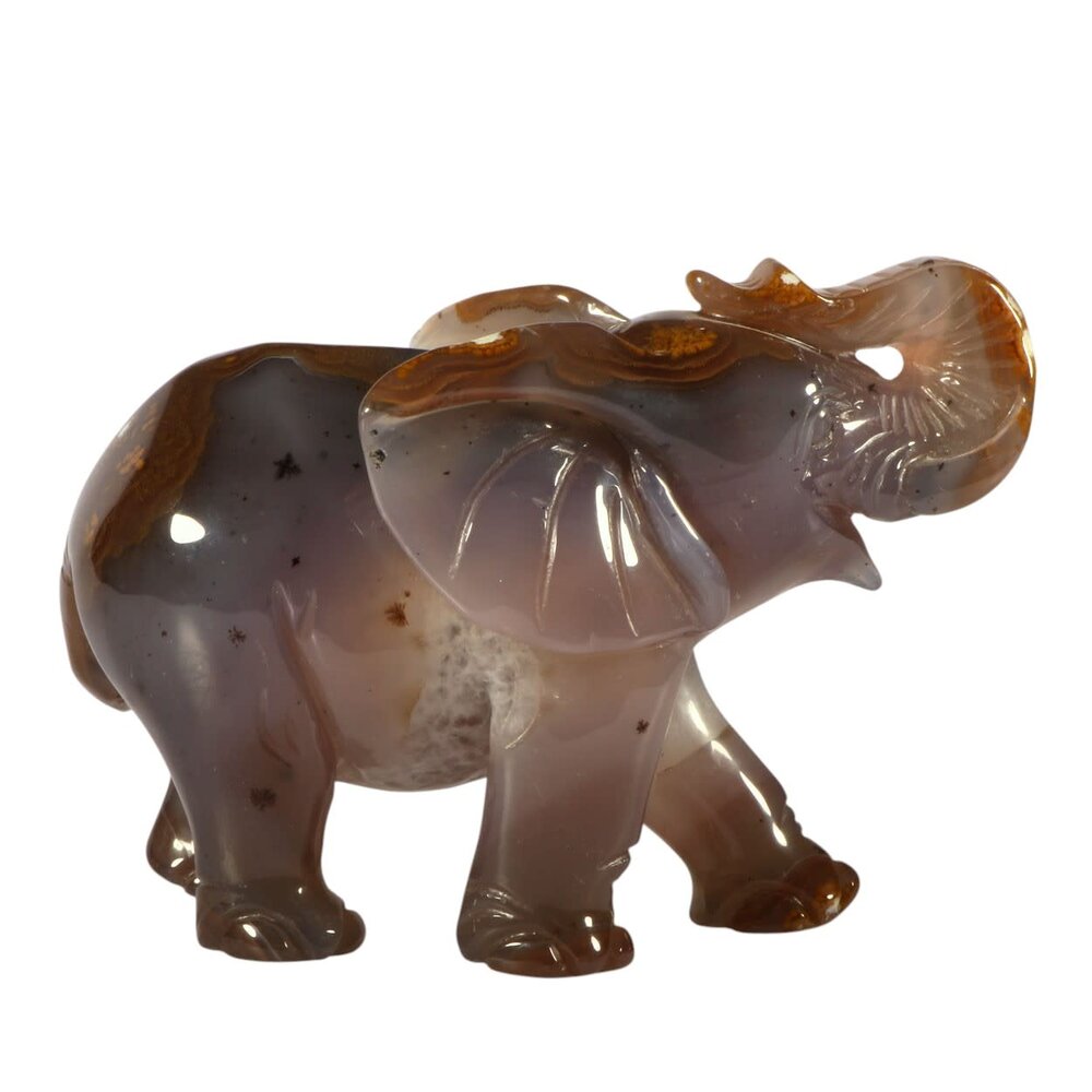 Agaat olifant 11 x 15,3 x 7,3 cm | 1030 gram