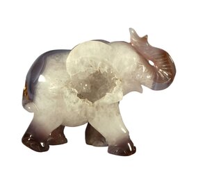 Agaat olifant 12,6 x 15,1 x 6,9 cm | 1098 gram