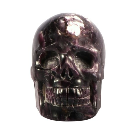 Lepidoliet A-kwaliteit kristallen schedel 8,8 x 7,2 x 11,6 cm | 1139 gram