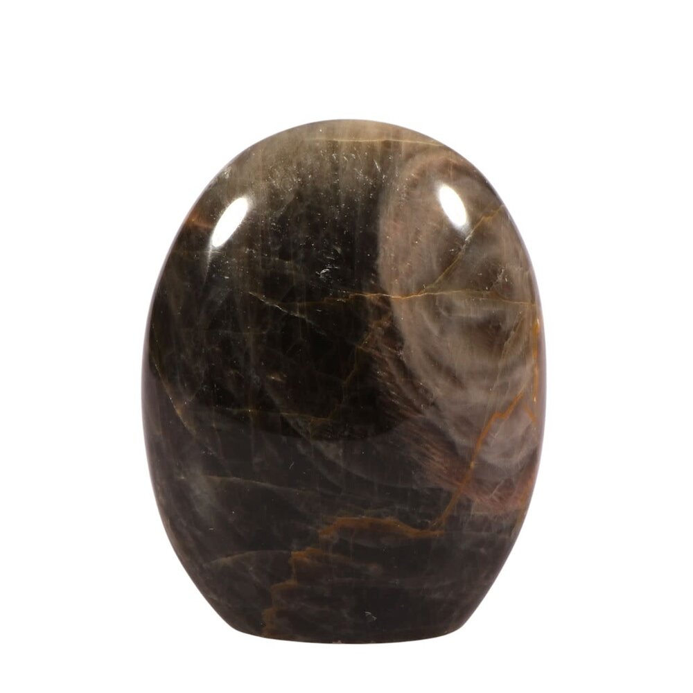 Maansteen (zwart) sculptuur 10,1 x 7,8 x 4 cm | 476 gram