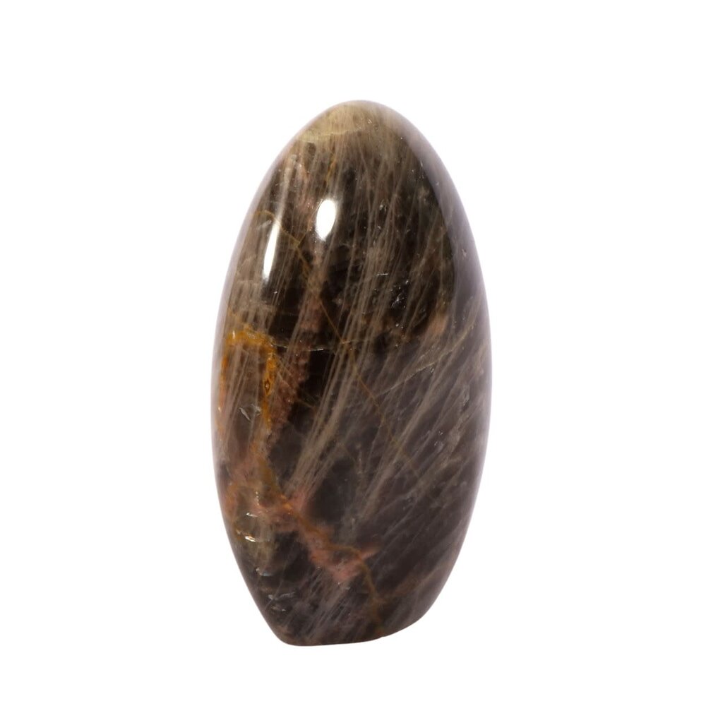 Maansteen (zwart) sculptuur 10,1 x 7,8 x 4 cm | 476 gram