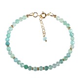 Apatiet (groen/blauw) gold filled armband | 4 mm facet Apatiet (groen/blauw) gold filled armband | 4 mm facet