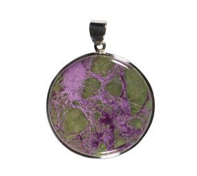 Zilveren hanger atlantisiet | rond 3,8 cm