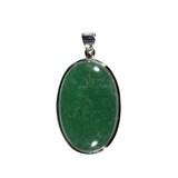 Zilveren hanger aventurijn | ovaal 3,4 x 2,2 cm Zilveren hanger aventurijn | ovaal 3,4 x 2,2 cm
