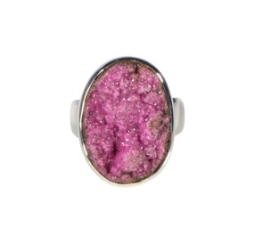 Zilveren ring calciet (cobalto) maat 18 1/2 | ovaal ruw 2,2 x 1,6 cm Zilveren ring calciet (cobalto) maat 18 1/2 | ovaal ruw 2,2 x 1,6 cm