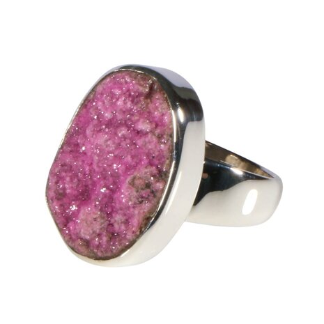 Zilveren ring calciet (cobalto) maat 18 1/2 | ovaal ruw 2,2 x 1,6 cm Zilveren ring calciet (cobalto) maat 18 1/2 | ovaal ruw 2,2 x 1,6 cm