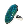 Zilveren ring chrysocolla maat 18 1/2 (licht verstelbaar) | ovaal 3,3 x 1,9 cm Zilveren ring chrysocolla maat 18 1/2 (licht verstelbaar) | ovaal 3,3 x 1,9 cm