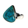 Zilveren ring chrysocolla maat 19 | driehoek 2,2 x 2,5 cm Zilveren ring chrysocolla maat 19 | driehoek 2,2 x 2,5 cm