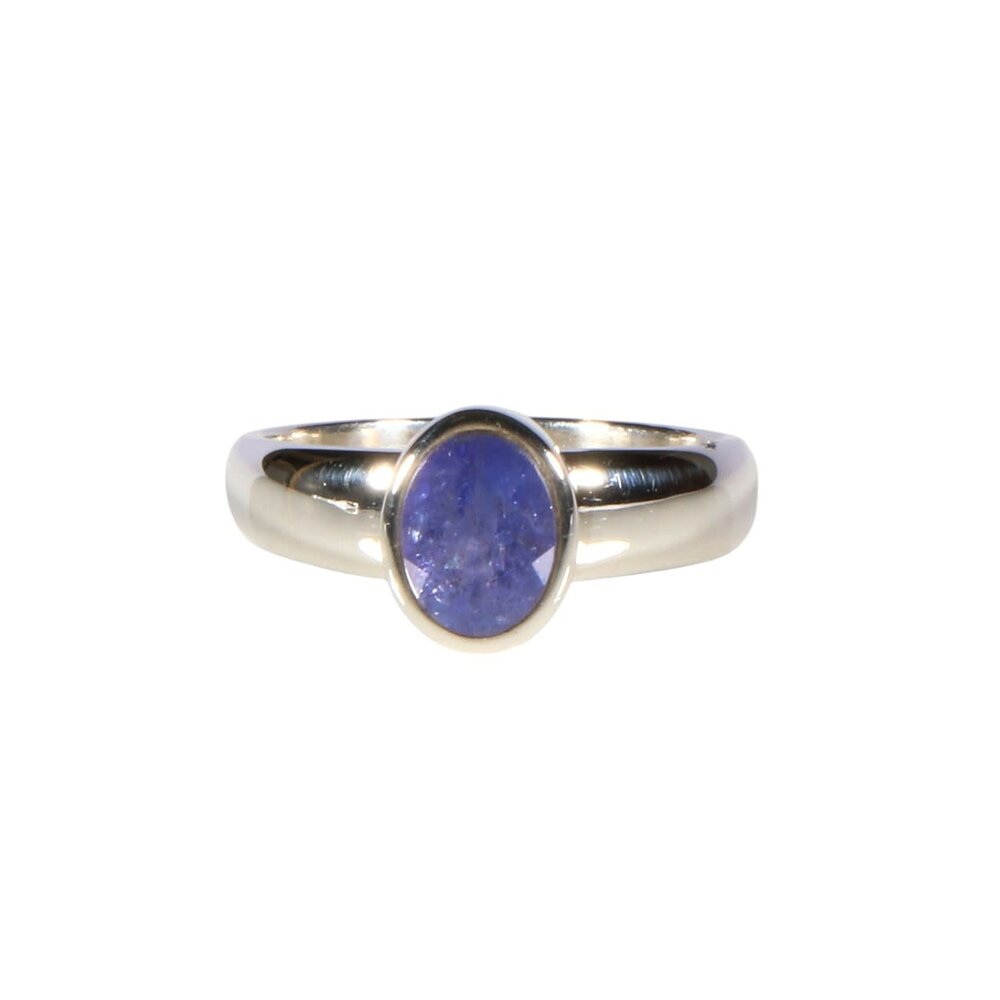Zilveren ring tanzaniet maat 18 1/2 | ovaal facet 8 x 6 mm Zilveren ring tanzaniet maat 18 1/2 | ovaal facet 8 x 6 mm
