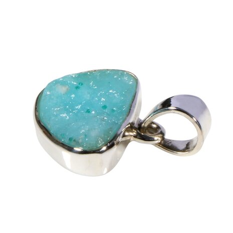 Zilveren hanger gem silica driehoek ruw | 1,1 x 1,8 cm Zilveren hanger gem silica driehoek ruw | 1,1 x 1,8 cm