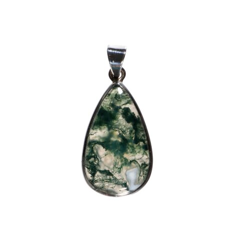 Zilveren hanger mosagaat | druppel 2,8 x 1,6 cm Zilveren hanger mosagaat | druppel 2,8 x 1,6 cm