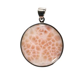 Zilveren hanger natroliet | rond 3,2 cm Zilveren hanger natroliet | rond 3,2 cm