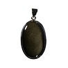 Zilveren hanger goud obsidiaan | ovaal 3,5 x 2,2 cm Zilveren hanger goud obsidiaan | ovaal 3,5 x 2,2 cm