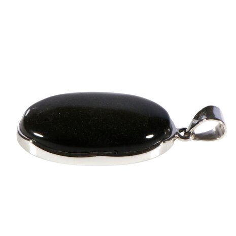 Zilveren hanger goud obsidiaan | ovaal 3,5 x 2,2 cm Zilveren hanger goud obsidiaan | ovaal 3,5 x 2,2 cm