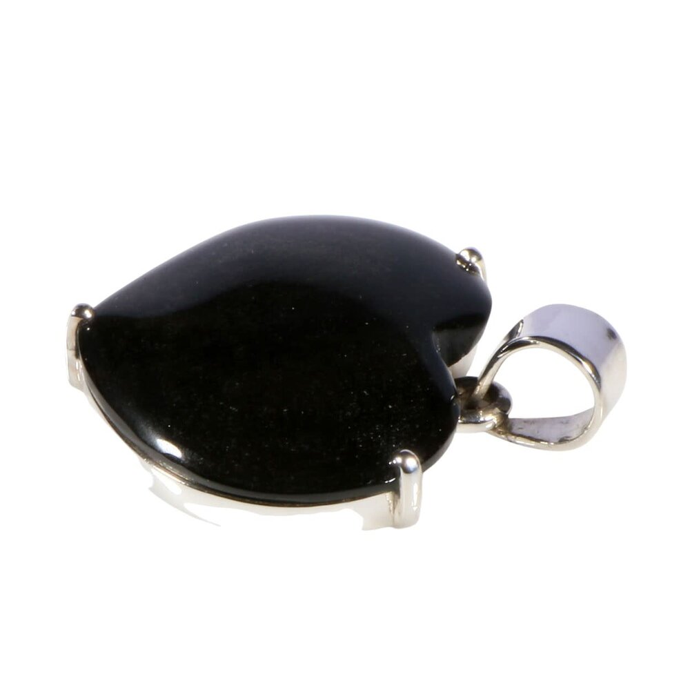 Zilveren hanger goud obsidiaan | hart 2,4 x 2,9 cm Zilveren hanger goud obsidiaan | hart 2,4 x 2,9 cm