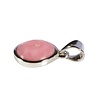 Zilveren hanger opaal (Andes) roze | ovaal facet 1,1 x 1,0 cm