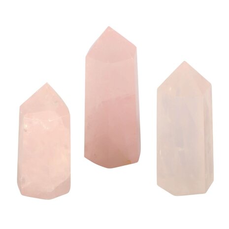 Rozenkwarts geslepen punt 5 - 7 cm Rozenkwarts geslepen punt 5 - 7 cm
