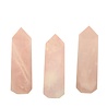 Rozenkwarts geslepen punt 7 - 9 cm Rozenkwarts geslepen punt 7 - 9 cm