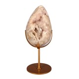 Amethist (roze) ei op standaard 17 x 13,5 x 3 cm | 1437 gram