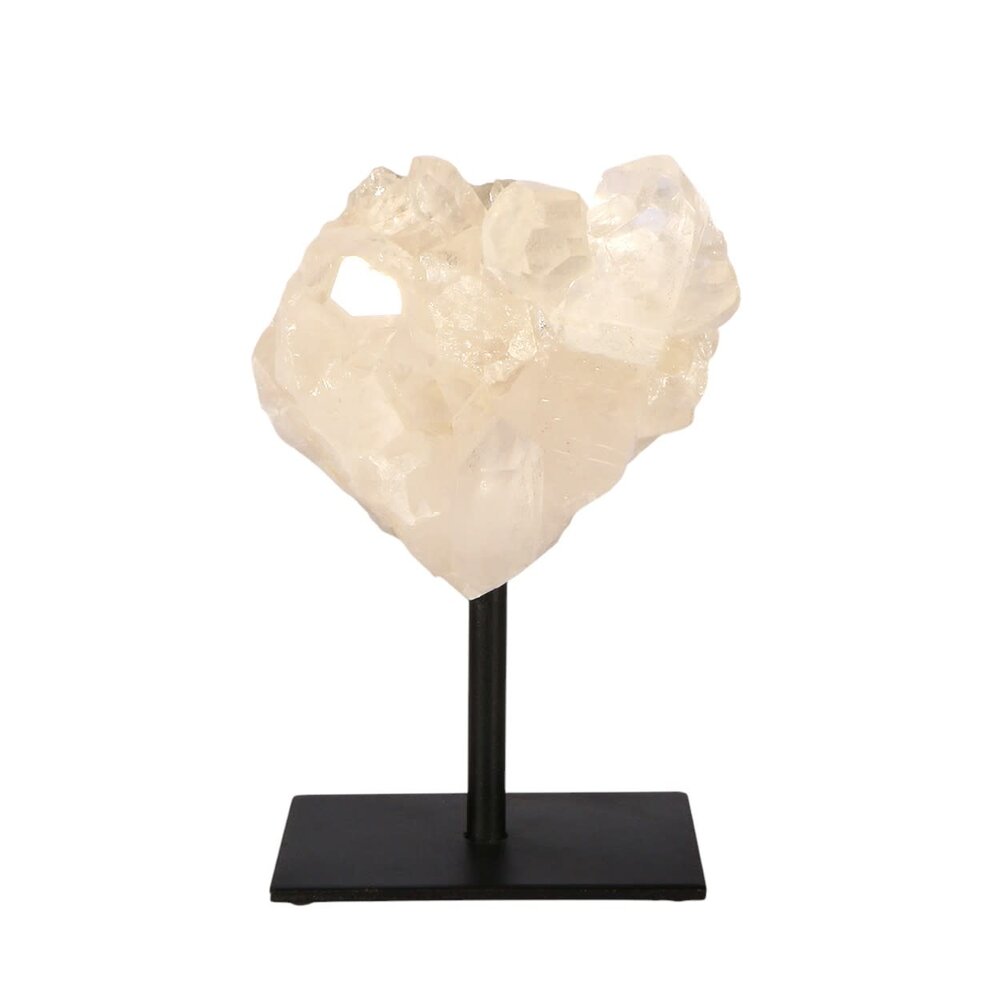 Bergkristal cluster op standaard 10,6 x 11,6 x 8,5 cm | 1200 gram Bergkristal cluster op standaard 10,6 x 11,6 x 8,5 cm | 1200 gram