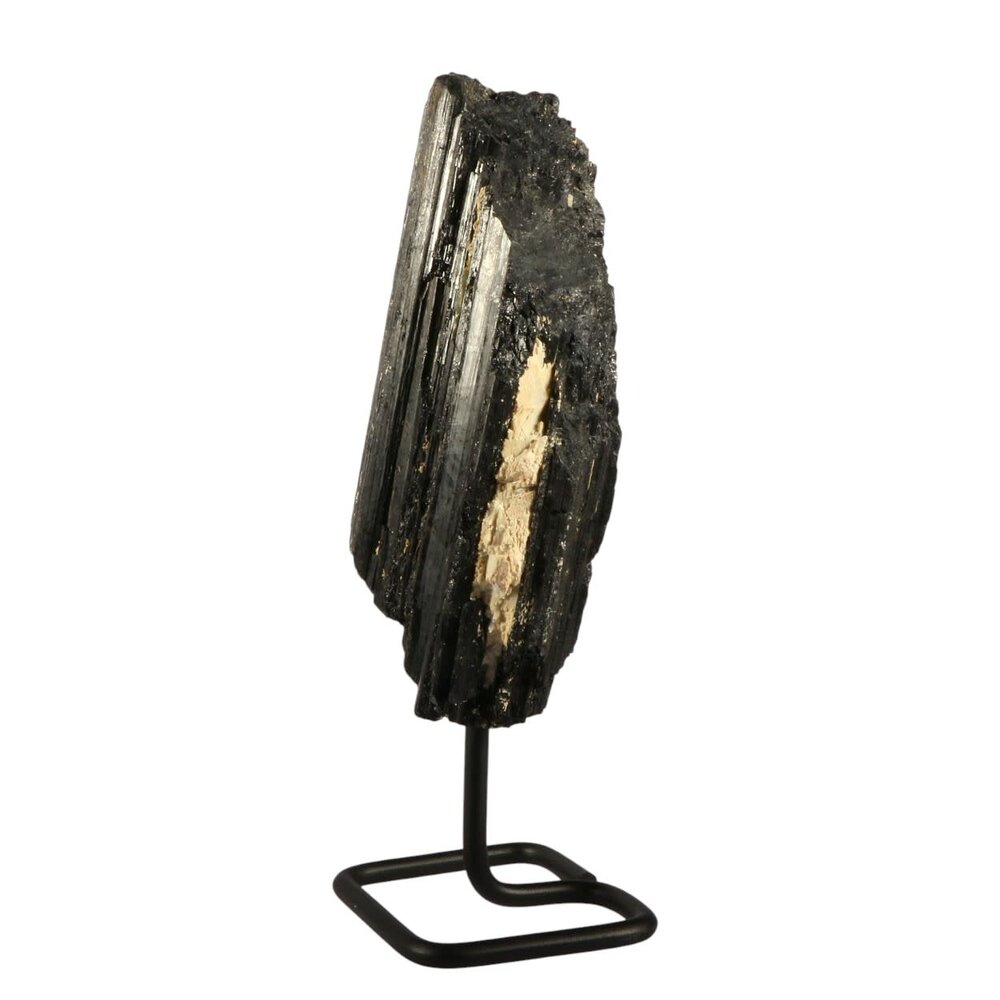 Toermalijn (zwart) ruw op standaard 19,5 x 9 x 6,5 cm | 1534 gram Toermalijn (zwart) ruw op standaard 19,5 x 9 x 6,5 cm | 1534 gram