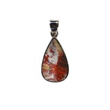 Zilveren hanger agaat (kant) | druppel 2,5 x 1,5 cm Zilveren hanger agaat (kant) | druppel 2,5 x 1,5 cm