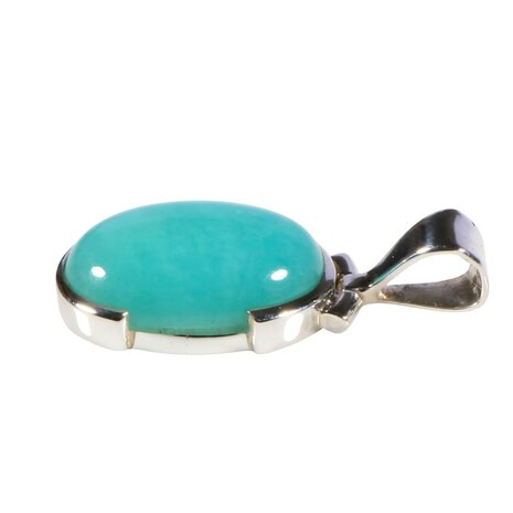 Zilveren hanger amazoniet | ovaal 1,7 x 1,3 cm Zilveren hanger amazoniet | ovaal 1,7 x 1,3 cm