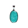 Zilveren hanger amazoniet | ovaal 2,6 x 1,7 cm Zilveren hanger amazoniet | ovaal 2,6 x 1,7 cm