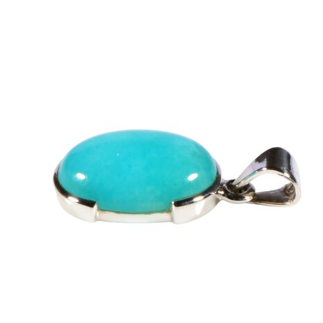 Zilveren hanger amazoniet | ovaal 1,8 x 1,3 cm (2)