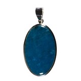Zilveren hanger apatiet | ovaal 3,9 x 2,3 cm