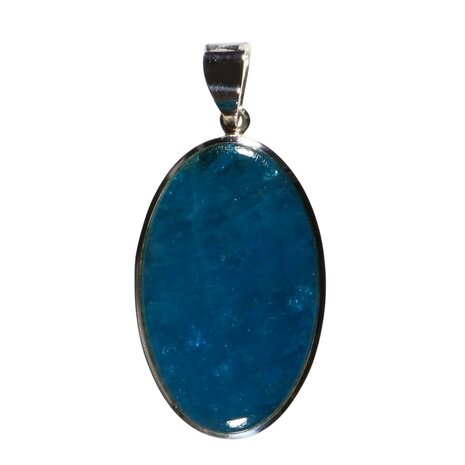 Zilveren hanger apatiet | ovaal 3,9 x 2,3 cm Zilveren hanger apatiet | ovaal 3,9 x 2,3 cm