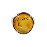 Zilveren ring barnsteen maat 16 | rond 1,6 cm Zilveren ring barnsteen maat 16 | rond 1,6 cm