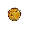 Zilveren ring barnsteen maat 16 | rond 1,6 cm Zilveren ring barnsteen maat 16 | rond 1,6 cm