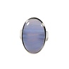 Zilveren ring chalcedoon maat 18 1/2 | ovaal 2,5 x 1,6 cm