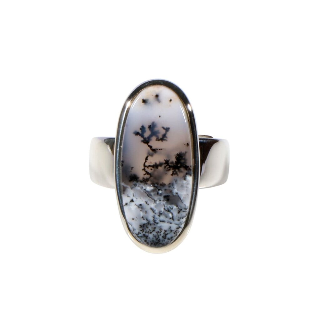 Zilveren ring merliniet maat 18 | ovaal 2,4 x 1 cm Zilveren ring merliniet maat 18 | ovaal 2,4 x 1 cm