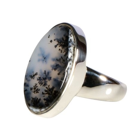 Zilveren ring merliniet maat 18 1/2 | ovaal 2,4 x 1,6 cm Zilveren ring merliniet maat 18 1/2 | ovaal 2,4 x 1,6 cm